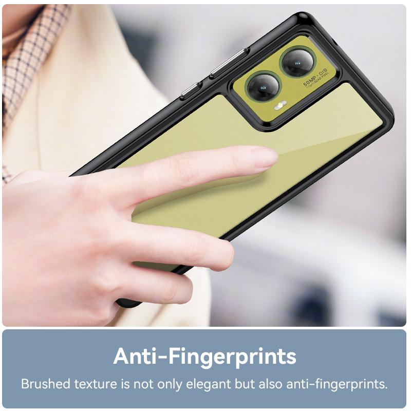 Transparent Colorful TPU Armor Case for Motorola Moto G85 G04 G04S G24 Power G34 G54 G84 E14 Protective Shockproof Business Clear Cover