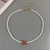 Bohemian Starfish Pendant Necklace Summer Jewelry Beaded Neck Chain Handmade Necklace  for Women