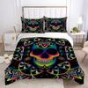 3D Skull Printing Bed Cover King Size Polyester Bed Clothes Design Soft  High Ranking Home Bedclothes