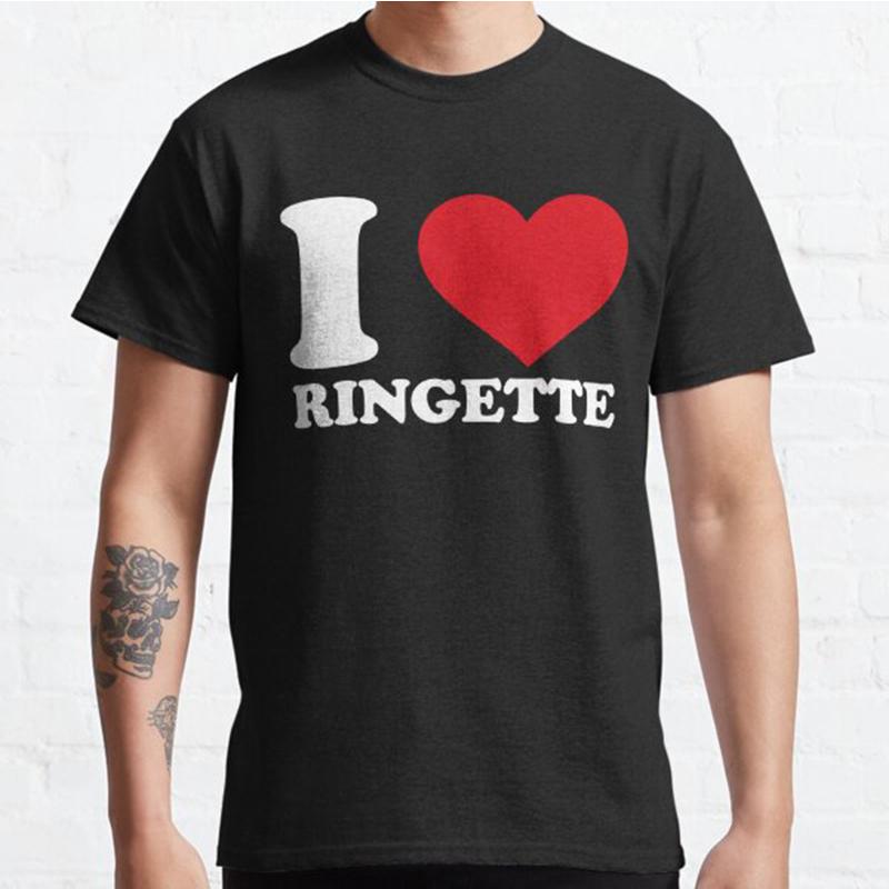 Плюс размер S-3XL I Love Ringette принтованная футболка мужские топы модная одежда футболки