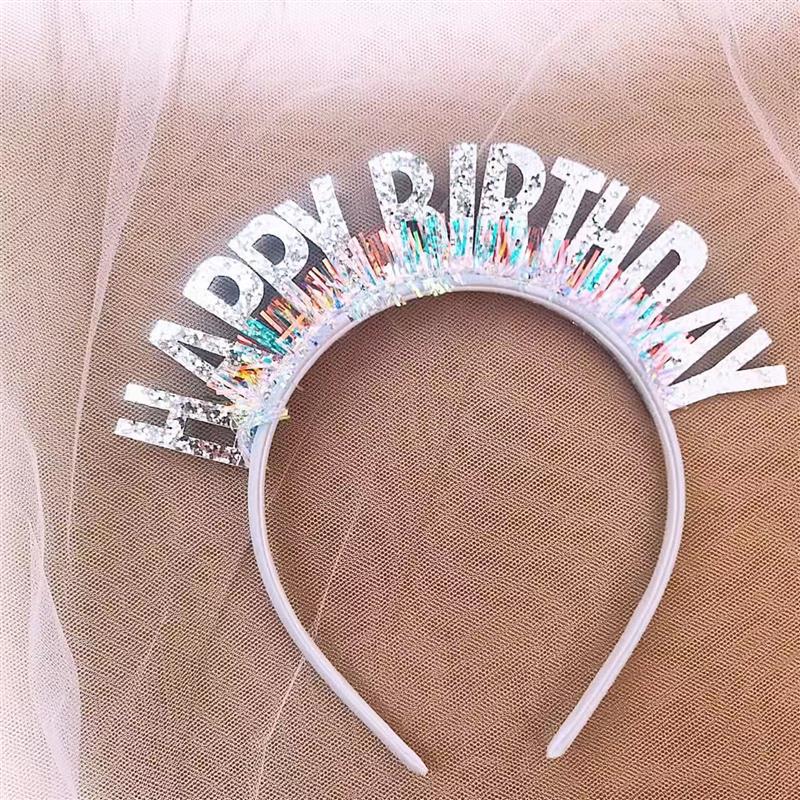 Красочный мигающий ободок 'С днем рождения' для детей - Праздничный аксессуар для нарядной вечеринки
