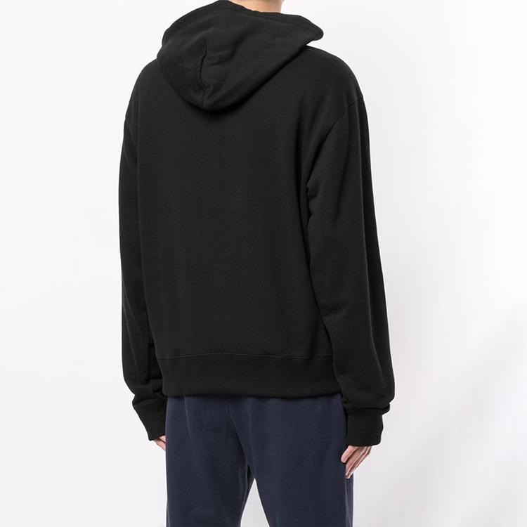 KENZO Letter Logo Sweatshirts Men's Black Hooded Moderate Heavyweight FA65SW3004MD-99