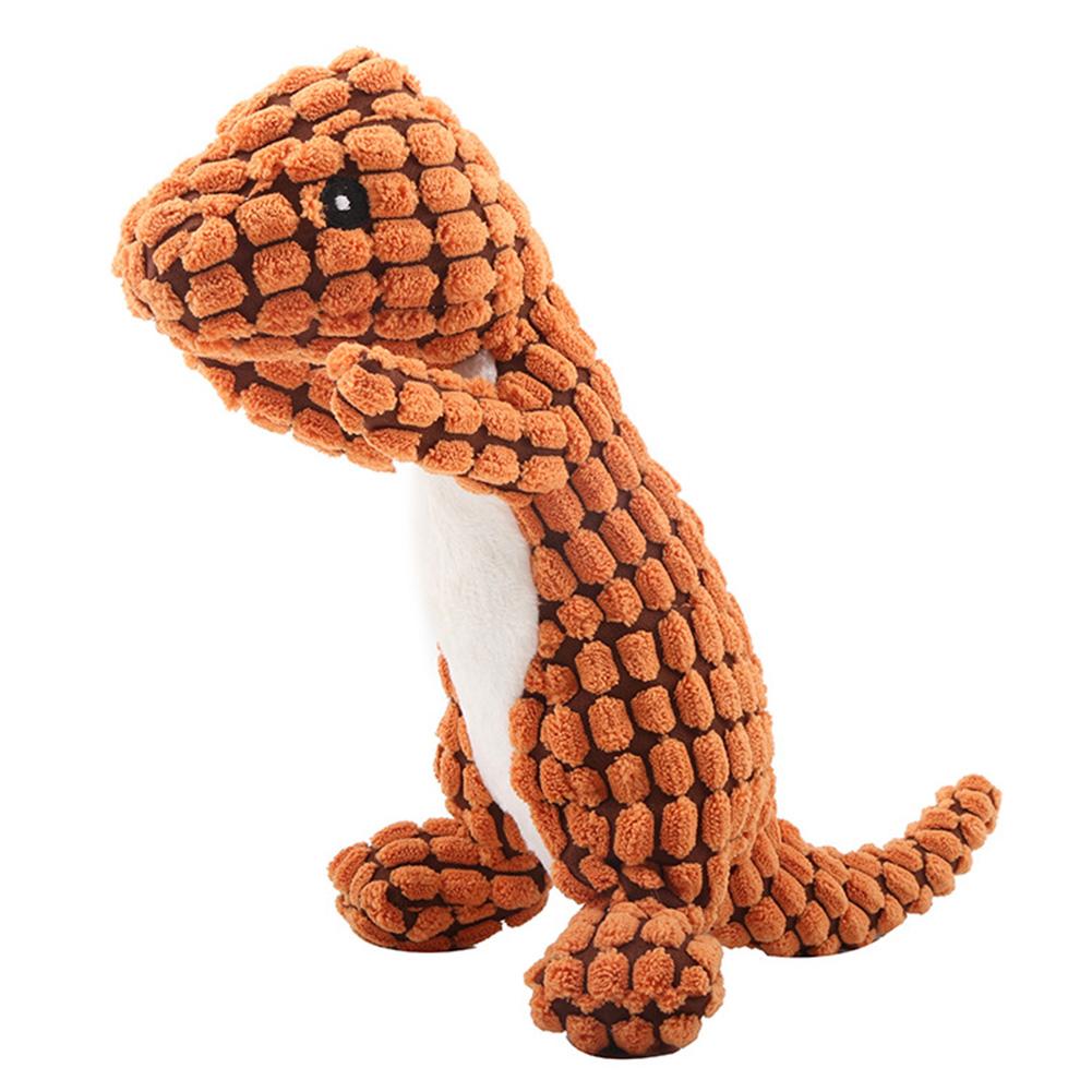 Indestructible Robust Dino Cute Squeaky Dog Toy Unbreakable Stuffed Plush Dog Toy Soft Pet Plush Toy for Aggressive Chewers