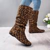 Mid-calf Women's Boots Winter New Platform Flat Shoes for Women Fashion Side Zipper Female Vintage Casual Ladies Riding Boot