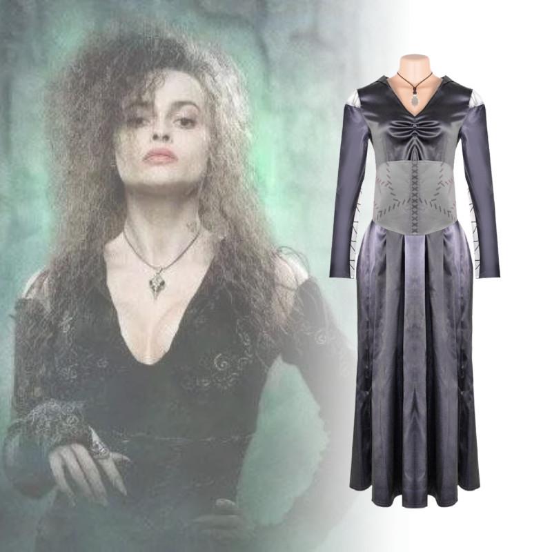 Unique Vintage Black Bellatrix Lestrange Cosplay Outfit For Magical Occasions