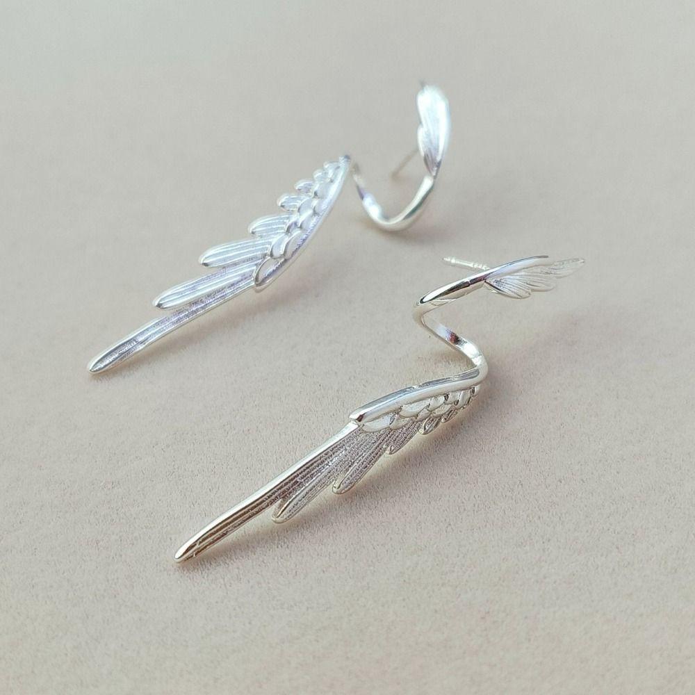 Серьги-клипсы в форме крыльев, цинковый сплав, эльфийские каффы для ушей, модная бижутерия, аксессуары для ушей, женские