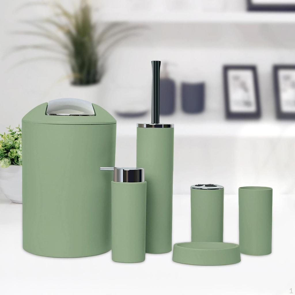Набор из 6 предметов аксессуаров для ванной комнаты, принадлежности, легко чистить, для дома, квартиры, мыльница