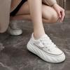 Fashion Summer Women White Platform Shoes Breathable Mesh Students Casual Shoes Female Fashion Lace Up Sports Flat Bottom Board Shoes