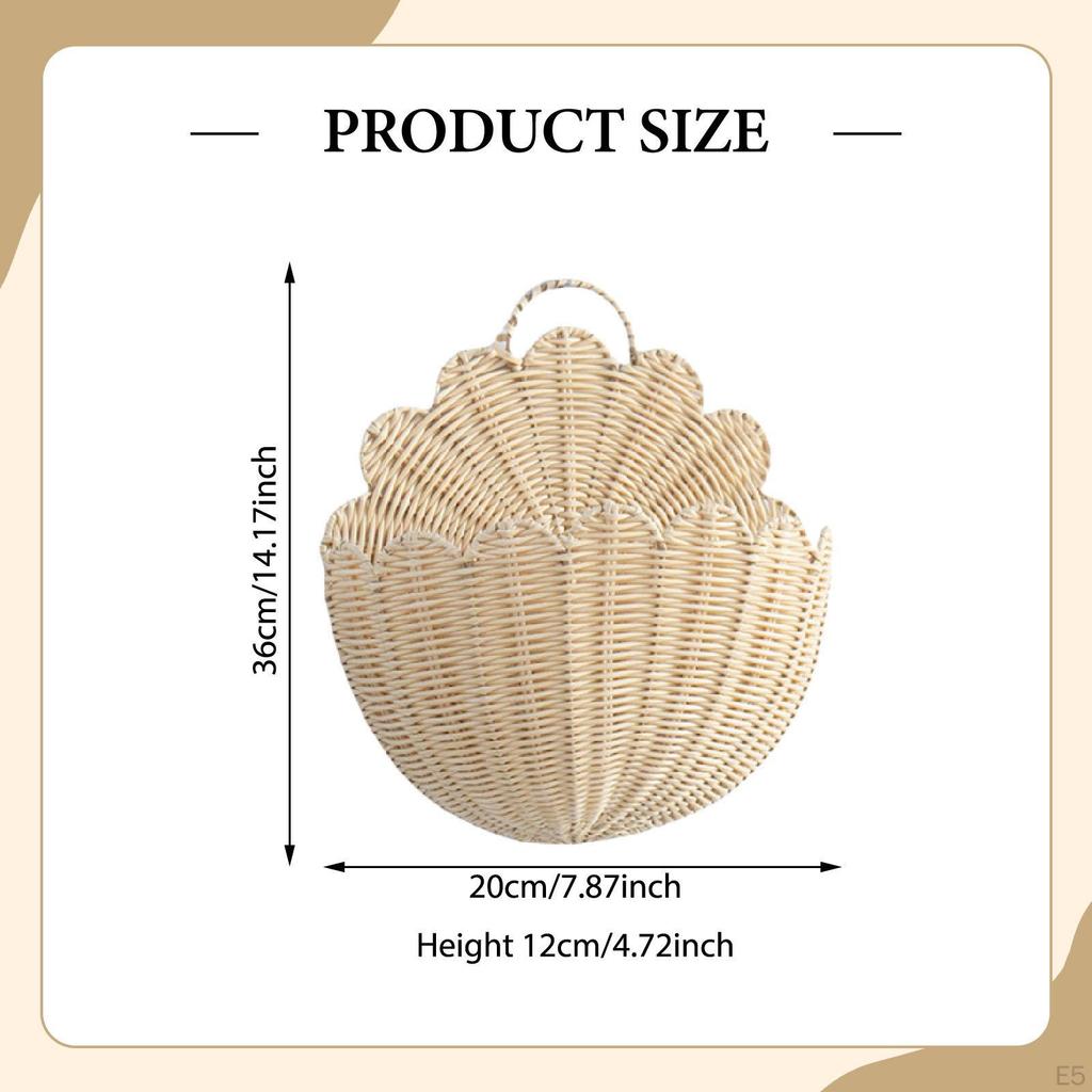 Настенная подвесная корзина для хранения Имитация ротанга Спальня Многофункциональная для цветов