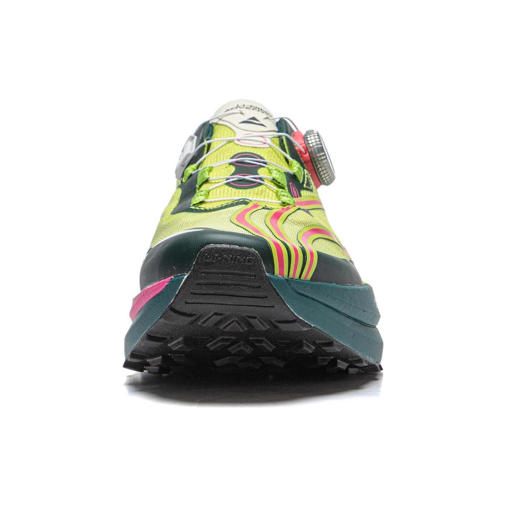 Li Ning Dilu Pro Нескользящие Устойчивые к истиранию Низкие Кроссовки для трейлраннинга Мужские Желто-зеленые ARNT001-4