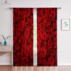 Шторы с розовыми цветами, теплые романтические ретро-красные шторы, украшение окна, чтобы блокировать конфиденциальность, шторы для спальни, кухни, гостиной