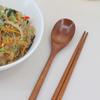 Kivoli Lacquered Wooden Spoon Set, 4 Spoons + 4 Chopsticks, Korean Popular Tableware