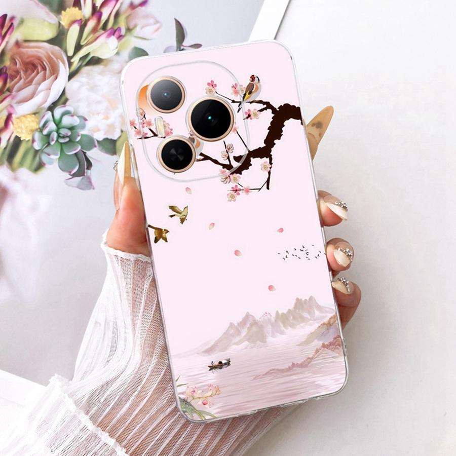 For Honor Power2 Phone Case Power 2 SER-AN00 Cover Fashion Butterfly Flower Soft Silicone Shell Honor Power DVD-AN00 Funda
