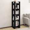 VidaXL Bookcase-Room Divider Black 41x35x160 Cm Solid Pine 813873