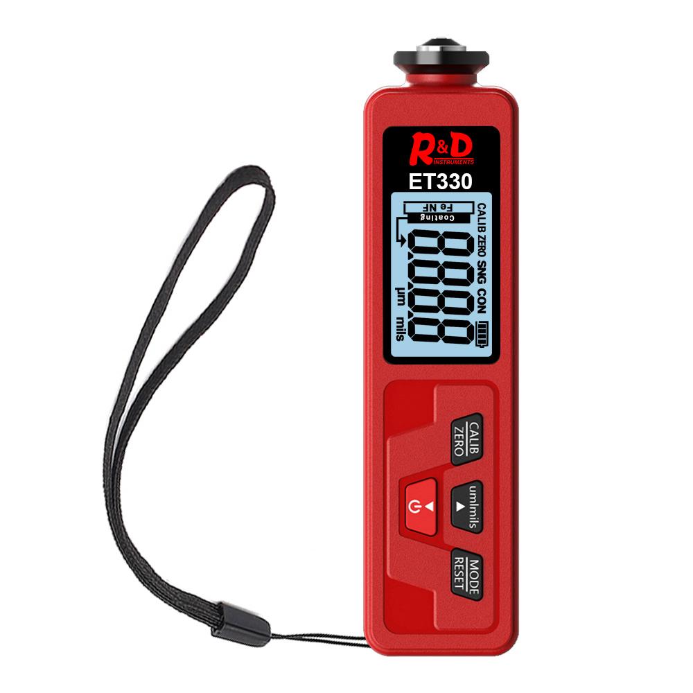 R&D ET330+ZN Car Paint Thickness Gauge Portable Coating Thickness Gauge for Car 0-1500um Fe & NFe Coating Tester Meter