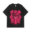 275 GSM Washed T-shirts 100% Cotton Black Clover V6 Asta Print Unisex Heavy Cotton T Shirt