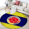 Federación Colombiana de Fútbol Round Area Rug,Carpet Rug for Living Room Bedroom Sofa Playroom Decor,Non-slip Floor Mat