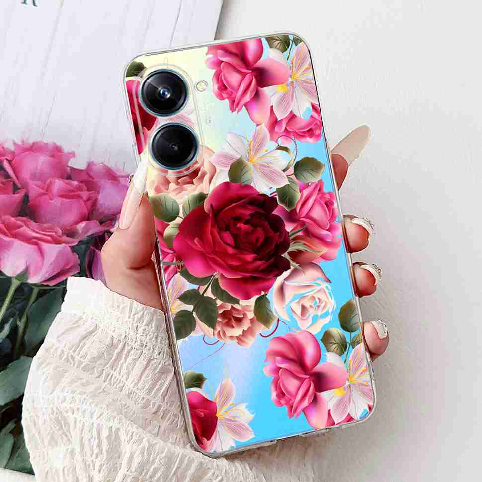 For Realme 10 Pro 5G 6.72" Case New Popular Flower Pattern Soft Silicone TPU Cover For Oppo Realme 10Pro 5G RMX3663 Bumper Shell