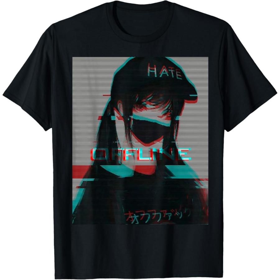 Эстетичная Vaporwave Японский Футуризм Футболка Аниме Ретро Хентай Футболка