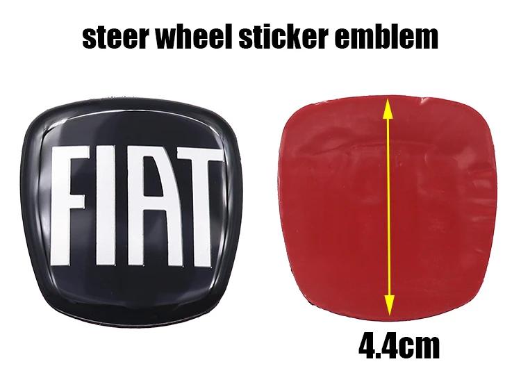 1pcs 3D 44mm acrylic steer wheel emblem Sticker Car Steering Wheel Sticker Car Interior Emblem Car Accessories For FIAT Abarth