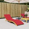 VidaXL Red Sun Lounger Cushion 200x60x3 Cm Oxford Fabric 314209