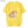 Couple Shirt Cute Cartoon Cats Graphic Tshirts Kawaii Girls Unisex Tshirt 100 Cotton Y2k Clothes Summer Unisex Short Sleeve Tops