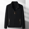 Men's Coat with Fleece Windproof Warmth and Casual Standing Collar Large Jacket for Men