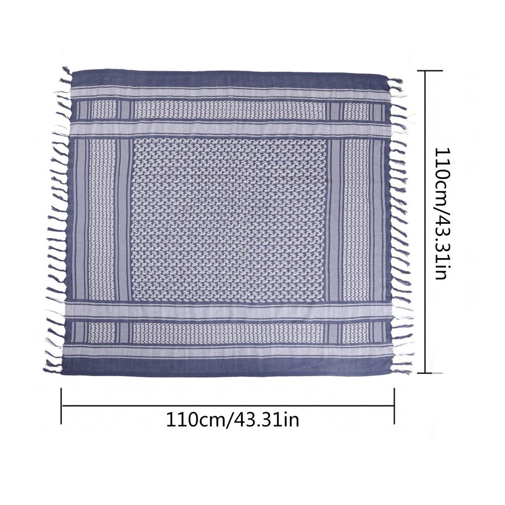 Stylish Shemagh Scarf Soft Jacquard Palestine Arab Shawl for Men Women Lightweight Arabian Dubai Headwrap Desert Scarf