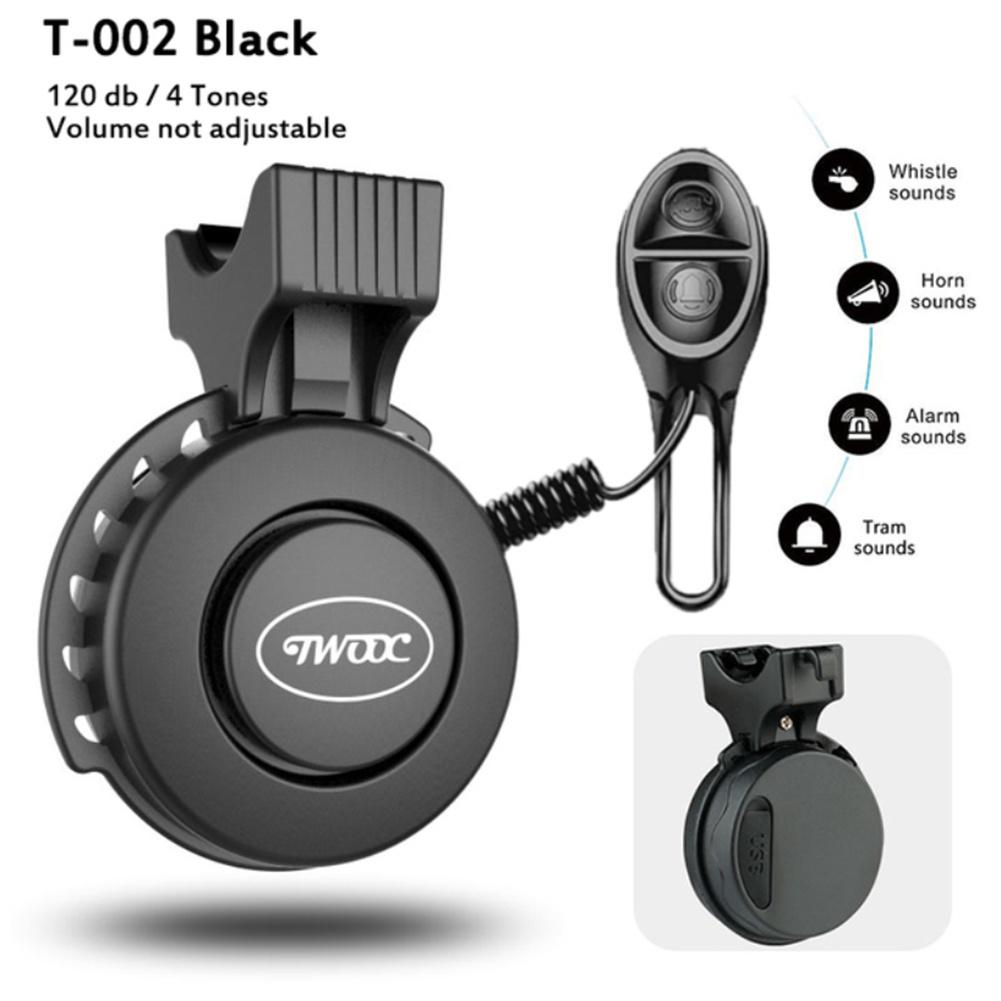 Bike Bell Usb Rechargeable Speaker 4 Modes Independent Switch Mini Electric Horn Accessories For Bicycle Scooter Mtb
