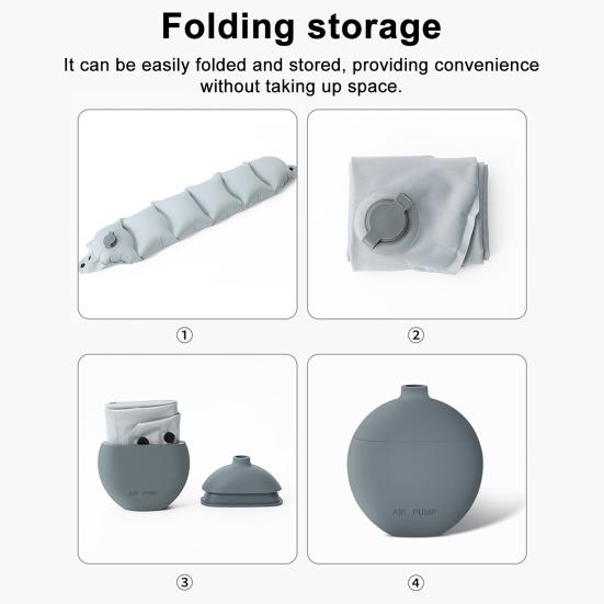 Надувная U-образная подушка для шеи Портативная Надувается нажатием Эргономичная Поддержка головы и шеи Сверхлегкая Автомобильная Авиационная Поездная Для путешествий на открытом воздухе Шейная подушка