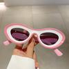Brand Designer Cat Eye Sunglasses Women For Men Trending Luxury Sun Glasses Rivet Steampunk Pink Oval Small Shades Uv400