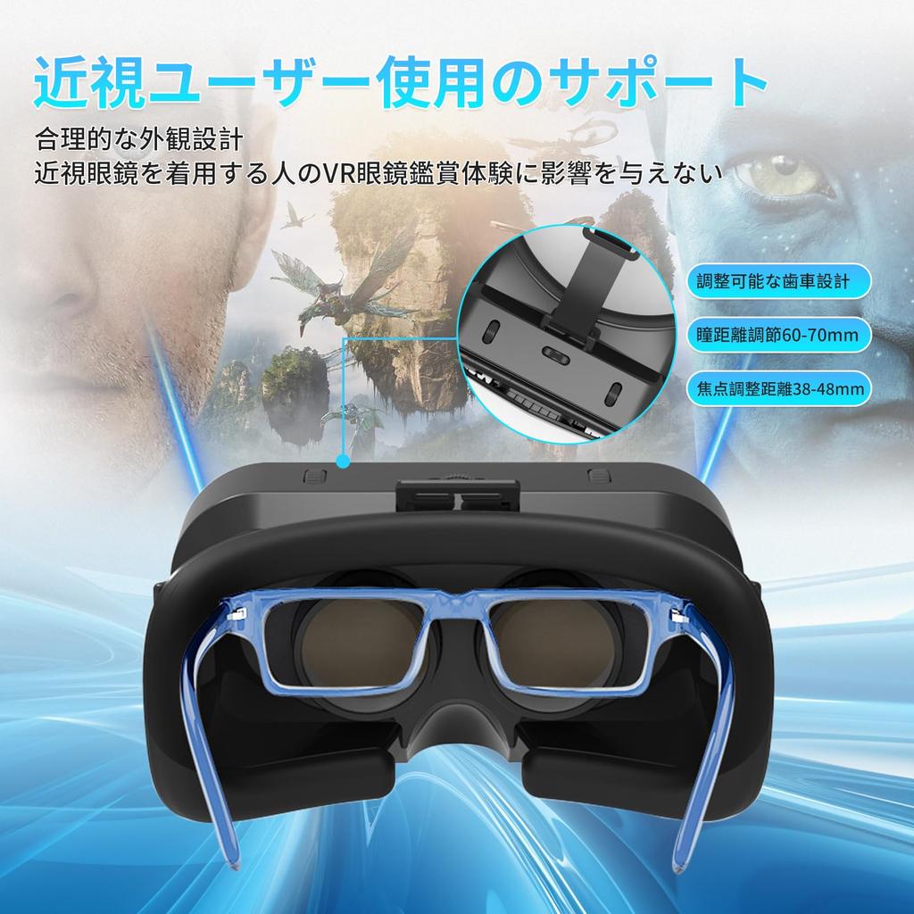 Панель дизайна VR-очков Wtimesie, штекер и VR-очки для 3D-панорамных 1080P, сверхширокое поле зрения, асферическая оптика, регулируемая фокусировка и межзрачковое расстояние