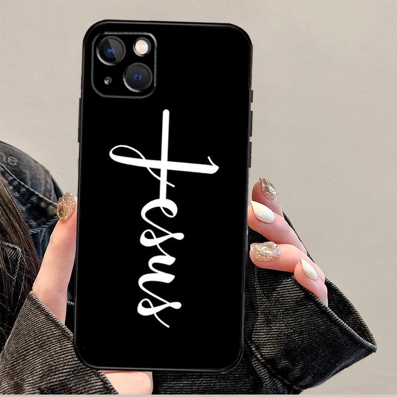 Стих из Христианской Библии Чехол для телефона с изображением Иисуса Для iPhone 17 Pro Max 14 13 12 11 15 16 Pro Max mini 16 Plus 16e 17 Air Cover