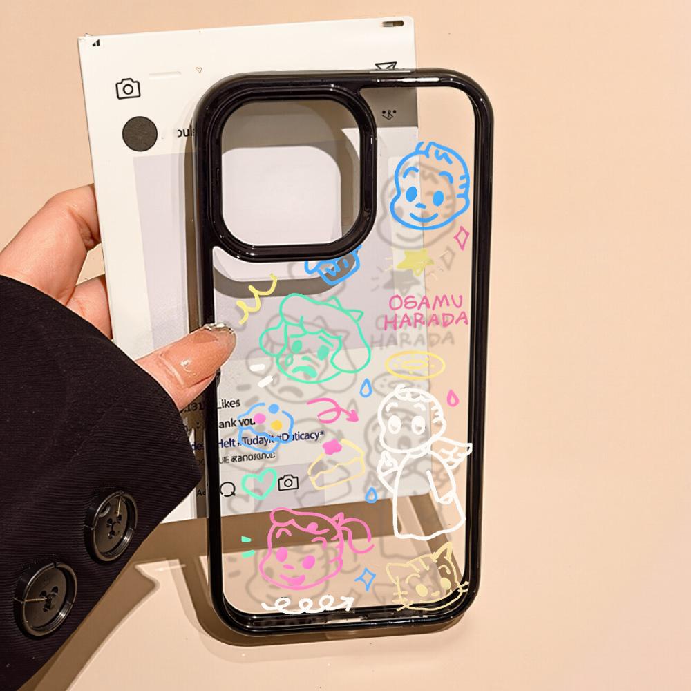 Acrylic Phone Case For iPhone 11 13 16 ProMax Case iPhone 13 14 15 ProMax 12 13 ProMax Case Samsung A55 A05S A54 A06 S22 A15 S23 A12 A22 A52S Cartoon