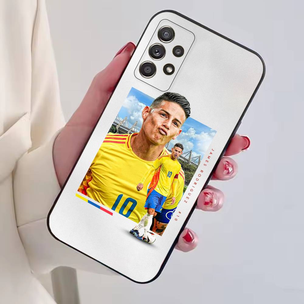 Футбольный чехол для телефона J-James Rodriguez для Samsung S25, S24, S21, S22, S23, S30, Ultra, S20, Plus, Fe, Lite, Note, 10, Черный чехол