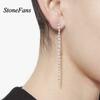 StoneFans горный хрусталь простые длинные серьги с кисточками личность 2022 очаровательная кисточка свадебные серьги-капли с кристаллами ювелирные изделия в подарок