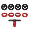 4pcs RC Tires 17mm Hex Plastic Wheel Rims Rubber Tires Set 5 Spoke RC Wheels for ARRMA INFRACTION