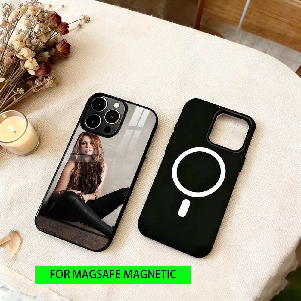 Чехол для телефона Майли Сайрус для iPhone 17, 16, 15, 14, 13, 12, 11 Plus, Pro, магнитный, с поддержкой беспроводной зарядки Magsafe