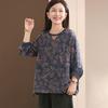 New 2025 Women Linen Hoodies & Sweatshirts Print Full Sleeve Autumn Basic Tops T-Shirt New Pullover