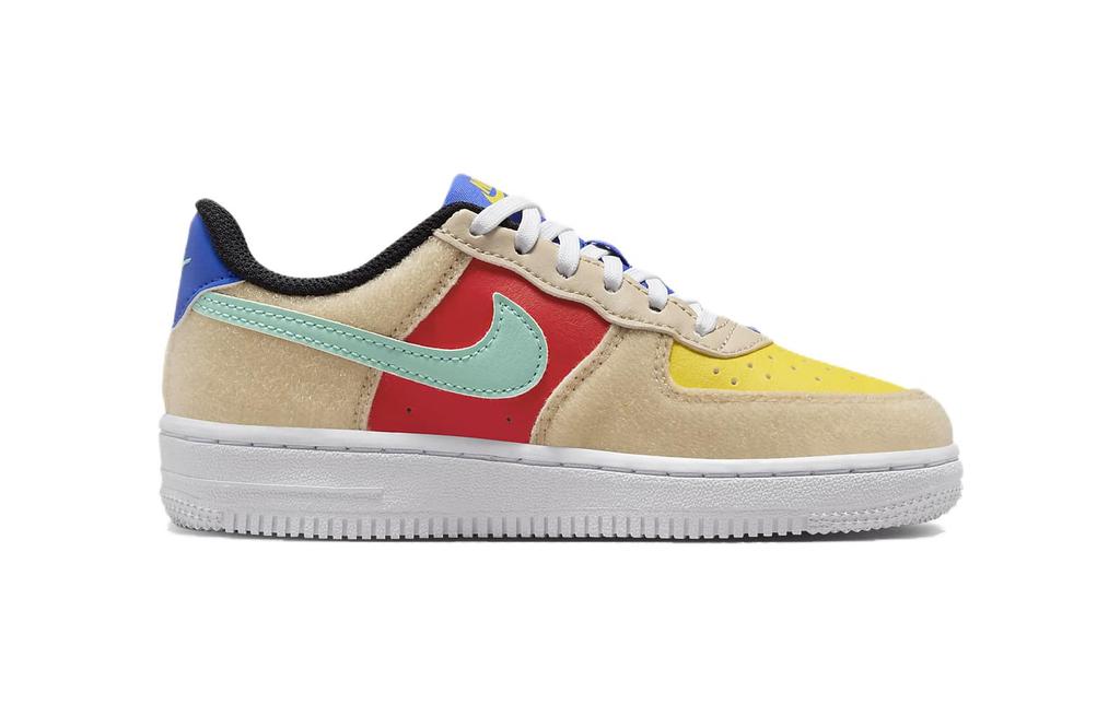 Nike Full Force Slip Resistant Abrasion Resistant Low top Toddler Shoes Beige Red Yellow Children Aged 3 7 Years Old DZ2807-100