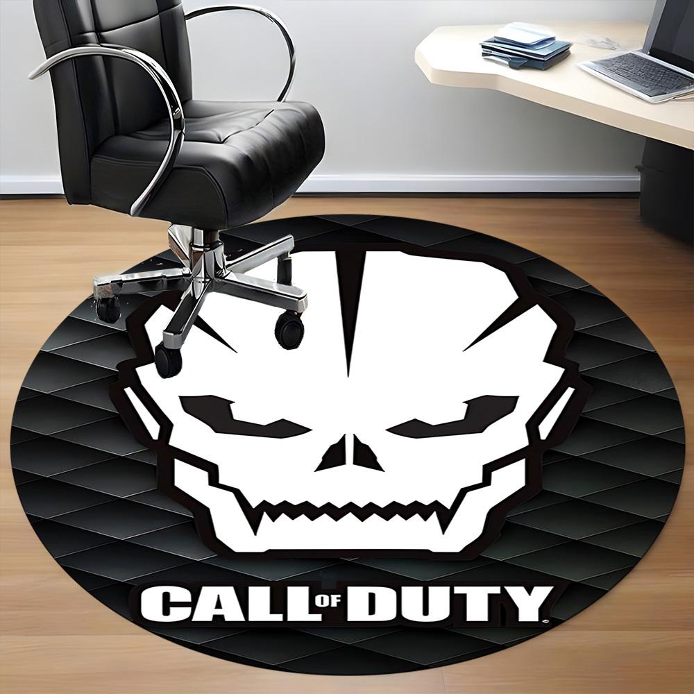1 шт. Круглый ковер Call of Duty для офиса, коврик для помещений, подходит для офиса, под офисные стулья, спальни, гостиной, домашнего декора, декора комнаты