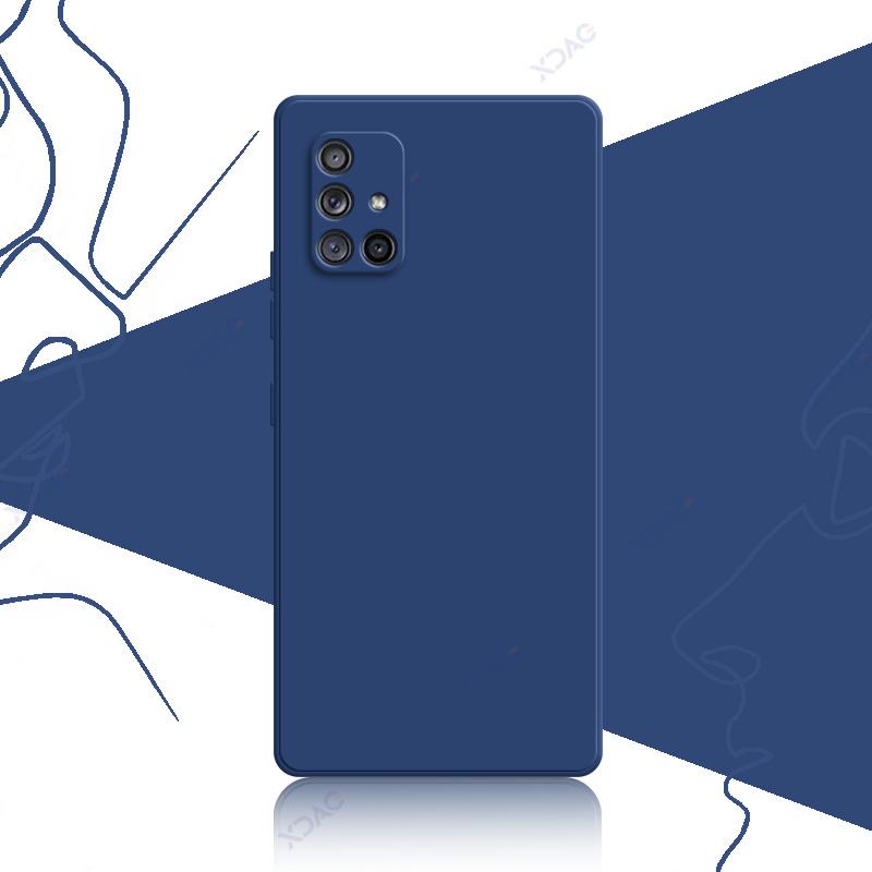Чехол для мобильного телефона Samsung Galaxy A51 A71 4G SamsungA51 SamsungA71 360 Мягкий роскошный квадратный жидкий силиконовый чехол на заднюю панель