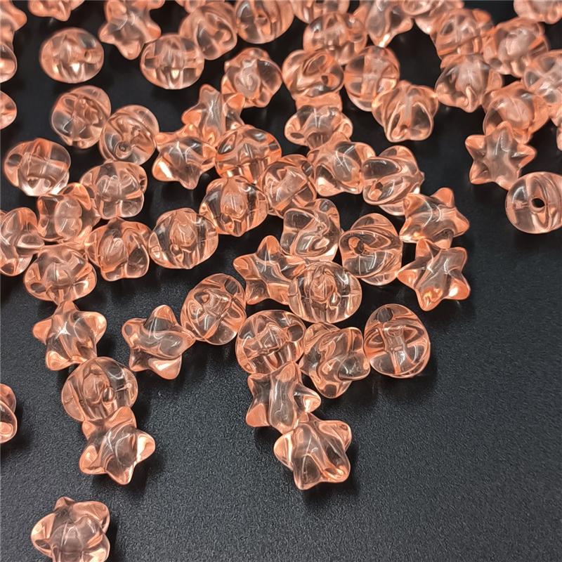 Браслет Акриловые Пятиконечные Звезды Бусины Россыпью Прозрачные Трехмерные 10 шт. Для Ожерелья Серьги Ювелирные Изделия Аксессуары