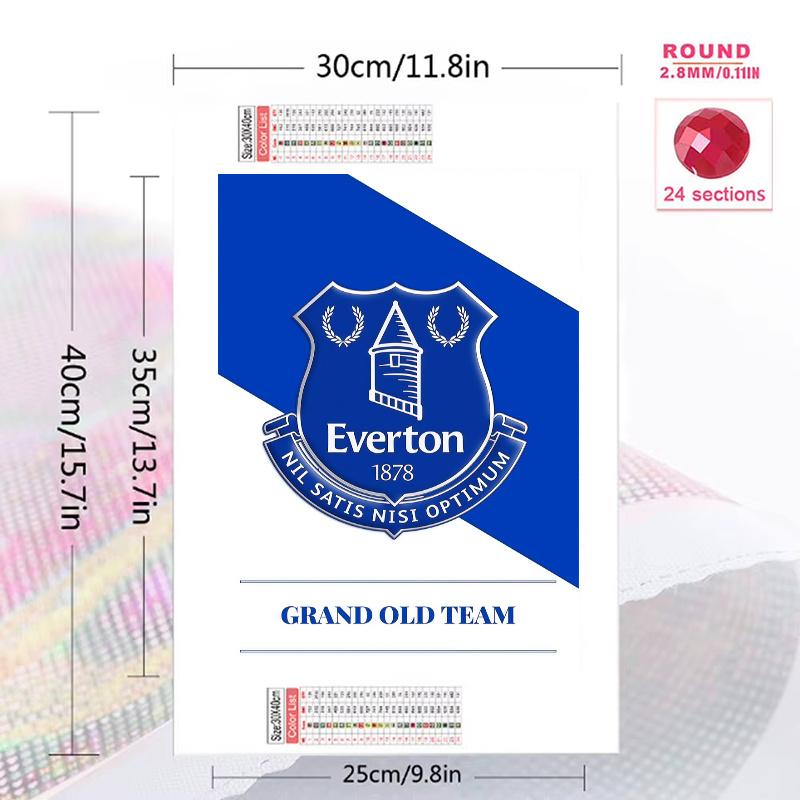 Everton logo 100% Round Full Drill 5D DIY Diamond Painting Embroidery Cross Stitch Rhinestone Décor