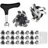 QuickYen Footjoy Spike Studs Replacement, Set of 24, Spike Golf Studs, Spike Studs Replacement, Spike Studs, шипы для обуви для гольфа, нескользящие, легко надевать и снимать