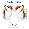 Handmade Faux Fur Headband With Fox Wolf Ears, Halloween,