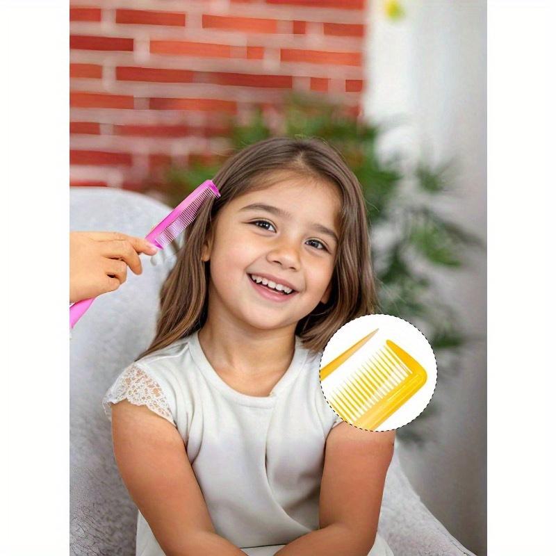 1/4 Pieces Pink Hair Comb Set - Multifunctional Hair Comb, Wide Tooth Comb, Fine Tooth Comb, Mouse Tail Comb And Double Headed Comb