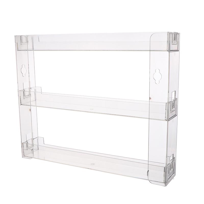 Универсальный 3-слойный прозрачный настенный держатель для лака для ногтей, держатель для косметики, органайзер для маникюрных инструментов