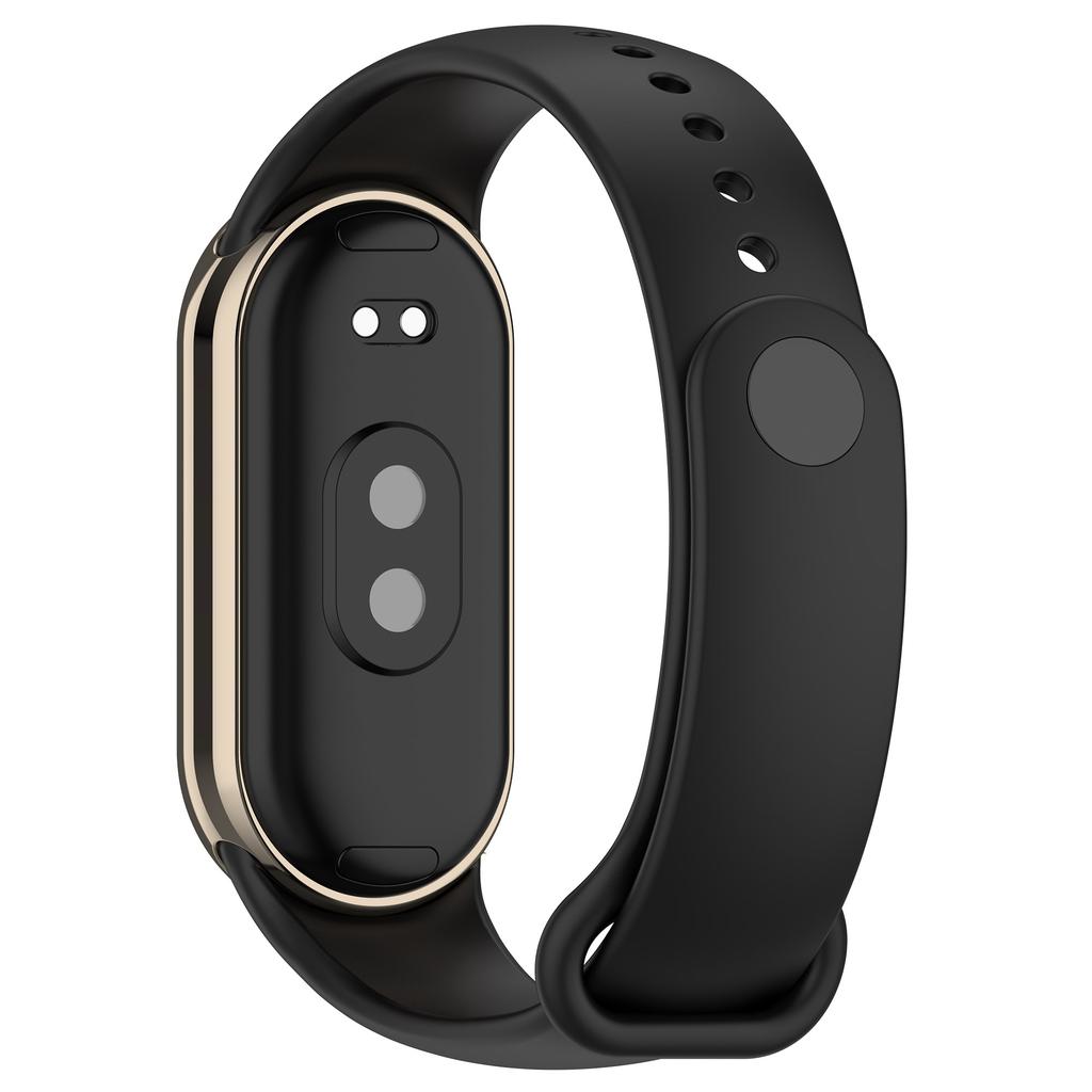 Для Xiaomi Smart Band 9 NFC/Band 9/Band 8 NFC/Band 8 Силиконовый ремешок для часов с металлическим коннектором
