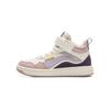 Li Ning Kids Sports Lifestyle Series Comfortable Trendy Non-Slip Shock Absorbing Warm High-Top Casual Shoes Kids Sneaker Light-Pink YKCU216-4
